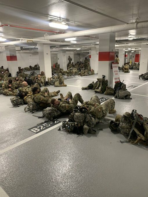 Photos Emerge Of National Guard Living In Parking Garage In Democrat-Run D.C.: ‘We Feel Incredibly Betrayed’